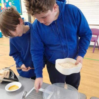Flapjack making in Year 6