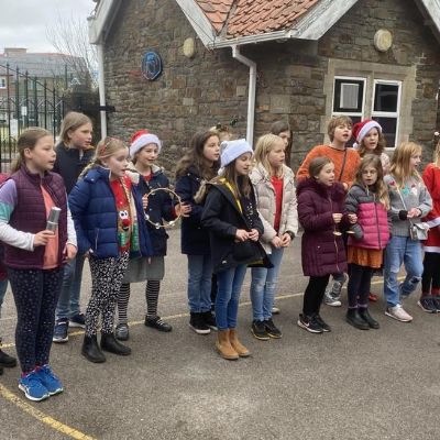 Singing at the Christmas Fair